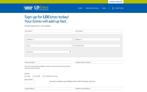 Registration - LDExtras