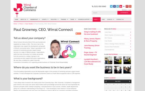 Paul Growney, CEO, Wirral Connect - Wirral Chamber