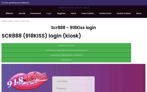 918Kiss (Scr888) login: kiosk Scr888 (kiss918) | 918kiss ...