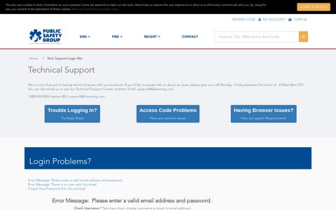 Tech Support Login Min - Public Safety Group