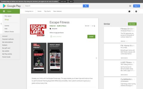 Escape Fitness - Apps on Google Play