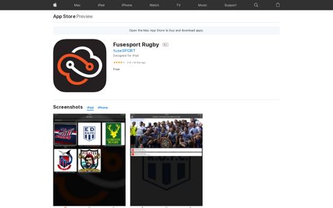‎Fusesport Rugby on the App Store