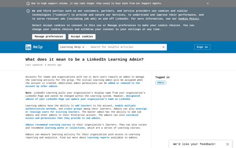 What does it mean to be a LinkedIn Learning Admin ...