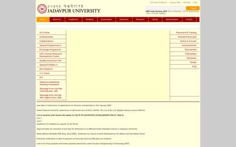 Welcome to the official website of Jadavpur University.