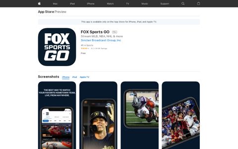‎FOX Sports GO on the App Store