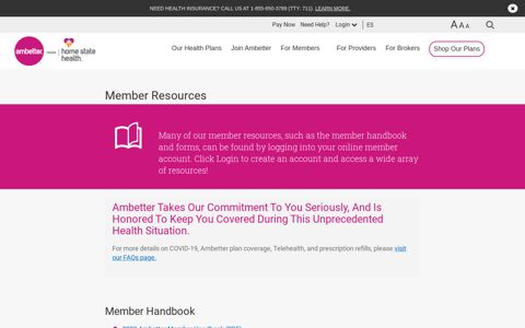 Member Handbooks and Forms | Ambetter from Home State ...