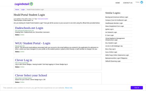 Heald Portal Student Login Dadeschools.net Login - http ...