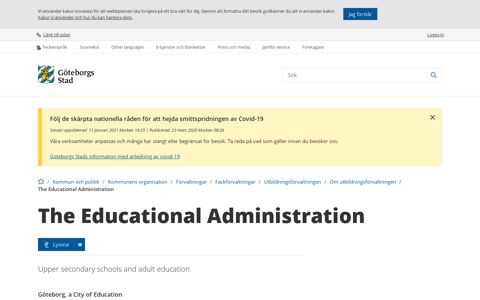 The Educational Administration - Göteborgs Stad