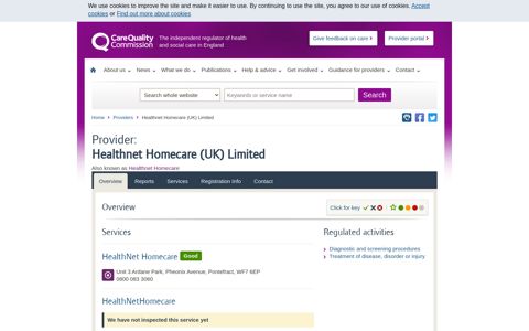 Healthnet Homecare (UK) Limited - CQC