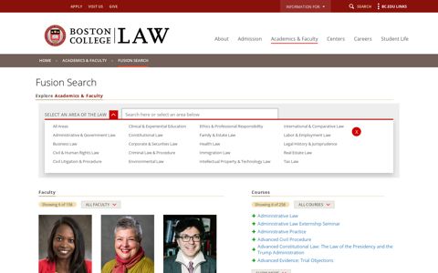 Fusion Search - Law School - Boston College