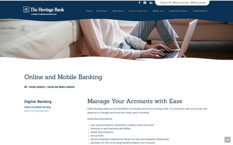 Online and Mobile Banking | The Heritage Bank