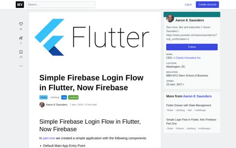 Simple Firebase Login Flow in Flutter, Now Firebase - DEV