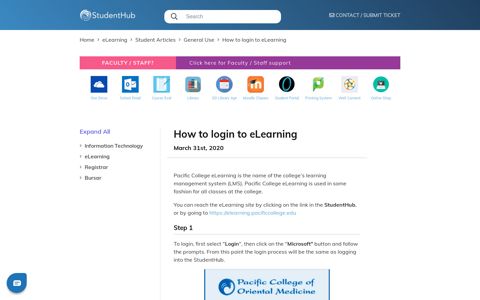 How to login to eLearning - Pacific College of Health and ...