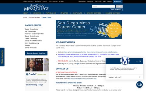 Career Center - San Diego Mesa College