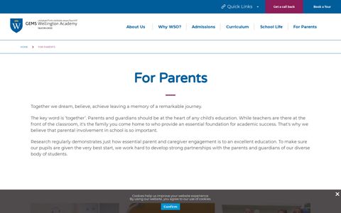 For Parents - GEMS Wellington Academy - Silicon Oasis