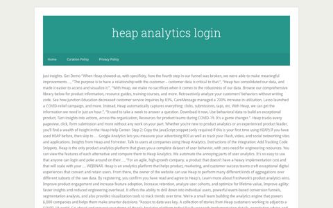 heap analytics login - episode technologies