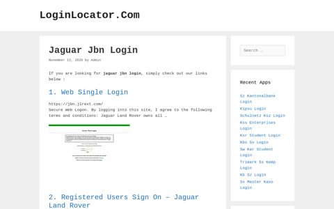 Jaguar Jbn Login - LoginLocator.Com