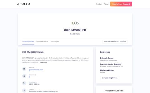 GUIS IMMOBILIER - Overview, Competitors, and Employees | Apollo.io