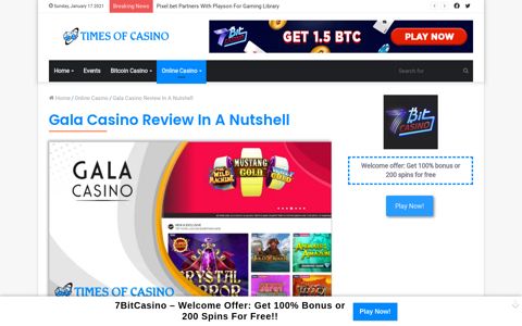 Gala Casino Review - Get Detailed Analysis - Times Of Casino
