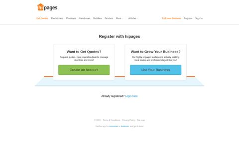 Register now with hipages - Australia | hipages.com.au