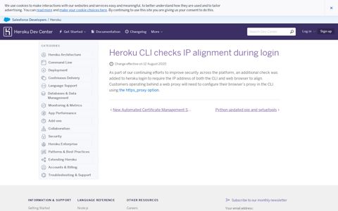 Heroku CLI checks IP alignment during login | Heroku Dev ...