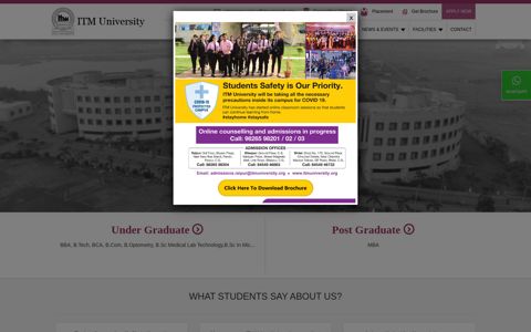 ITM University - Raipur | Institute of Management & Research ...
