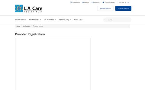 Provider Registration | L.A. Care Health Plan
