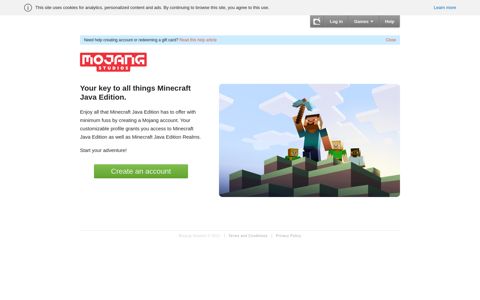Mojang Studios Account - Minecraft