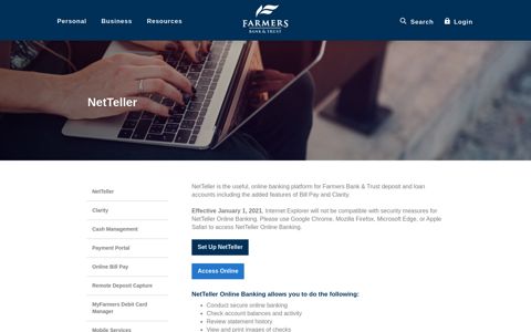 NetTeller - Farmers Bank & Trust