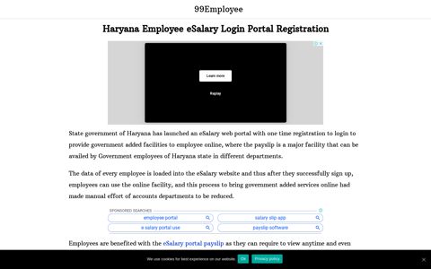 Haryana Employee eSalary Login Portal Registration