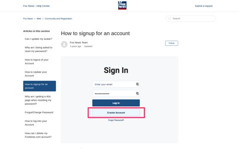 How to signup for an account – Fox News