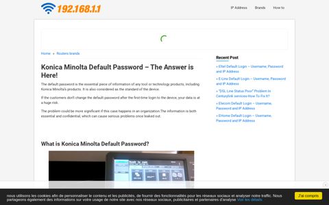 Konica Minolta Default Password - The Answer is Here!