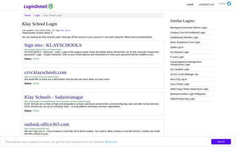 Klay School Login Sign into : KLAYSCHOOLS - http://support ...