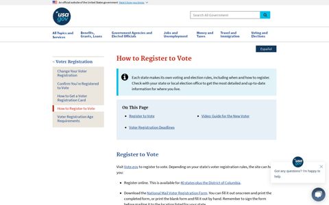 How to Register to Vote | USAGov