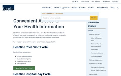 Patient Portal | Benefis Health System