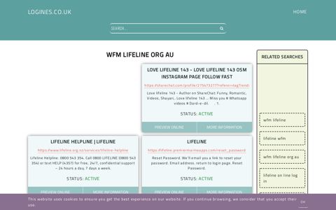 wfm lifeline org au - General Information about Login
