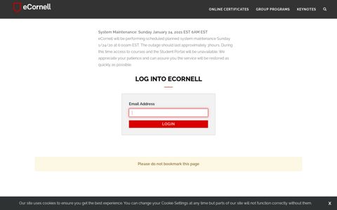 eCornell | Log in