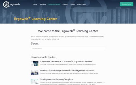Ergoweb® Learning Center | Sustainable Ergonomics Systems