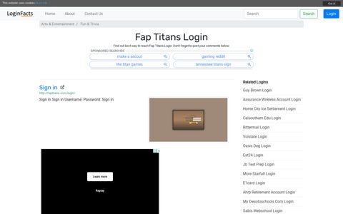 Fap Titans Login - Sign in - LoginFacts