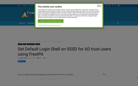 Set Default Login Shell on SSSD for AD trust users using ...