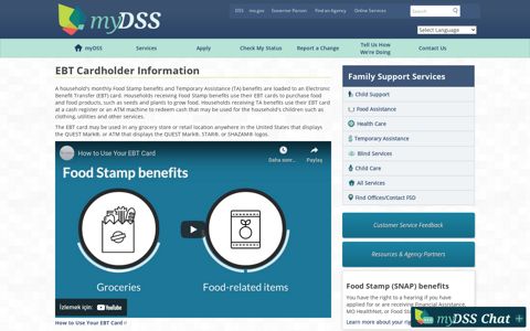 EBT Cardholder Information | mydss.mo.gov