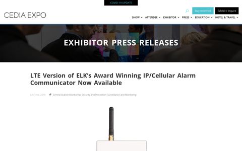 LTE Version of ELK's Award Winning IP/Cellular Alarm ...