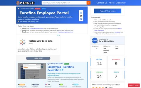 Eurofins Employee Portal