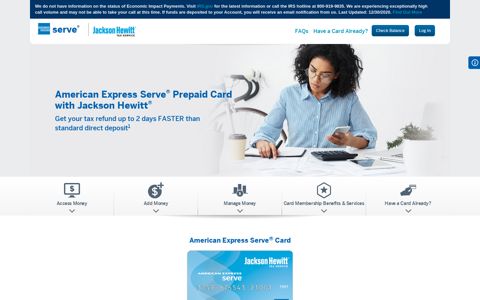 Jackson Hewitt Tax Return Prepaid Card | American Express ...