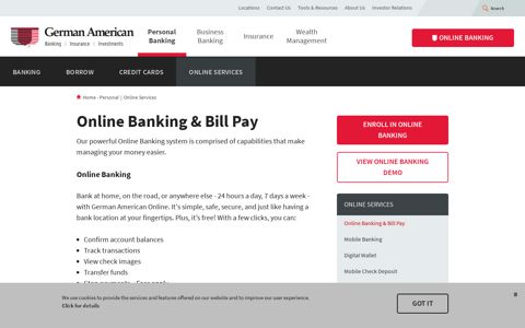 Online Banking & Bill Pay | German American Bank