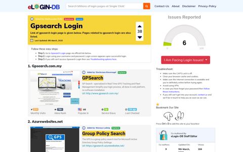 Gpsearch Login - A database full of login pages from all over ...
