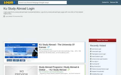 Ku Study Abroad Login - Loginii.com