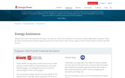 Energy Assistance | For Your Home - Georgia Power