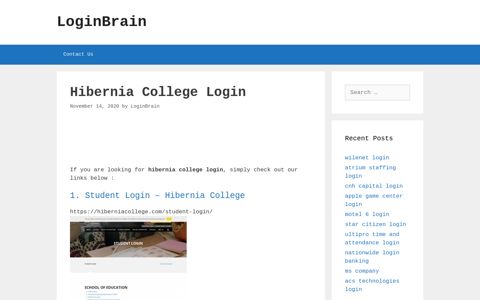 Hibernia College Student Login - Hibernia College - LoginBrain