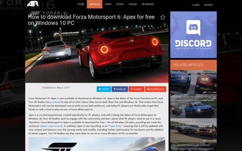 How to download Forza Motorsport 6: Apex for free on ...